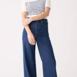 Jcrew Wide Leg Denim Trouser